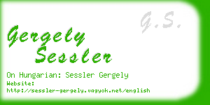 gergely sessler business card